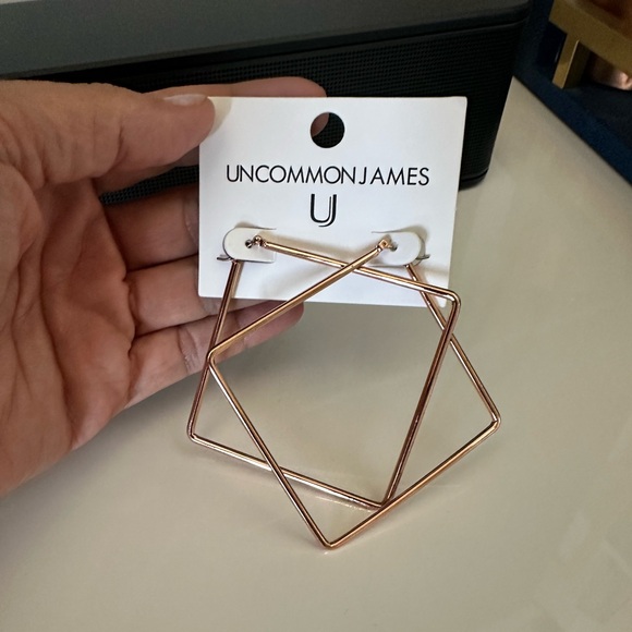 Uncommon James Jewelry - Uncommon James Rose Gold Girl Boss Hoop Earrings
